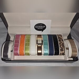 Gossip Women's Watch with Gold Case and Vibrant Strap Collection